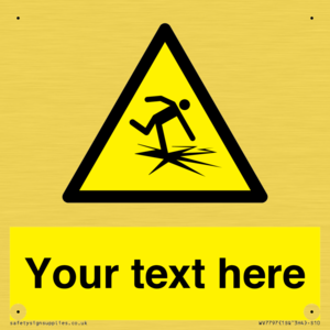 Custom warning thin ice